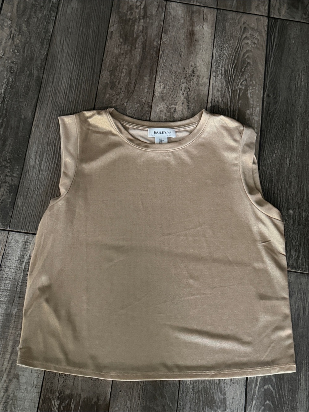 Bailey 44 Metallic Gold Sleeveless Crewneck Tank